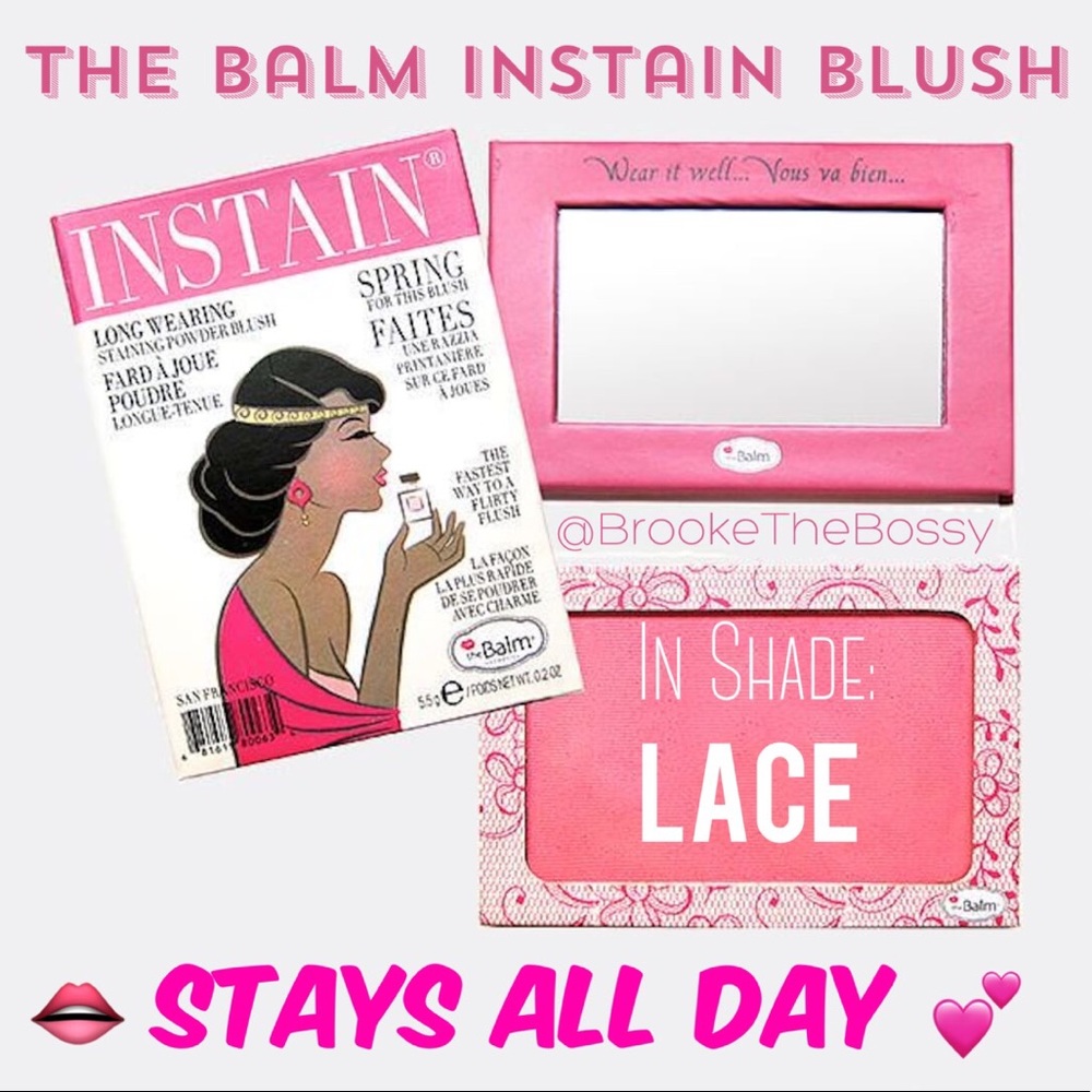 💕👑 NIB The Balm INSTAIN BLUSH in “LACE” 🌸🌟